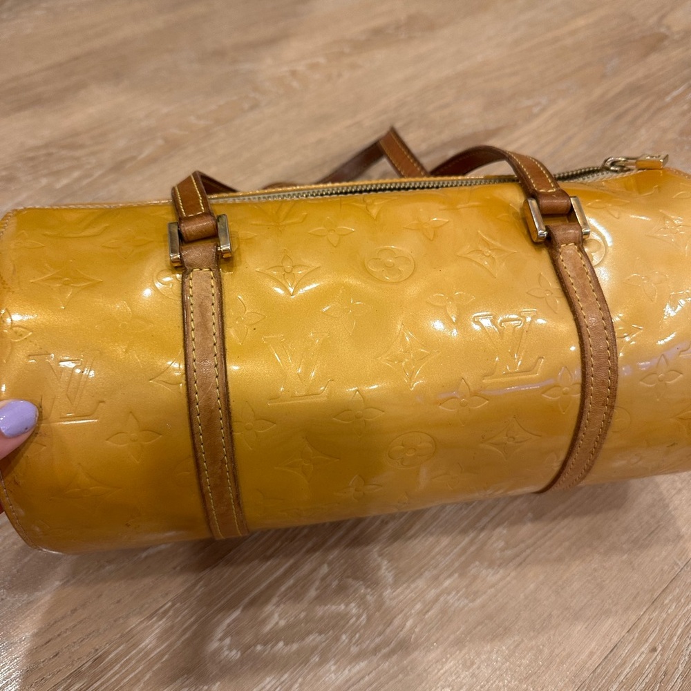 Louis Vuitton Yellow Monogram Vernis Handbag